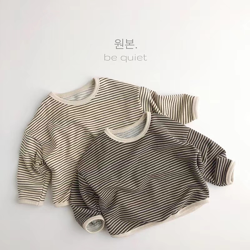 童装男童韩版儿童条纹卫衣宝宝洋气宽松长袖小童上衣2023春秋新款