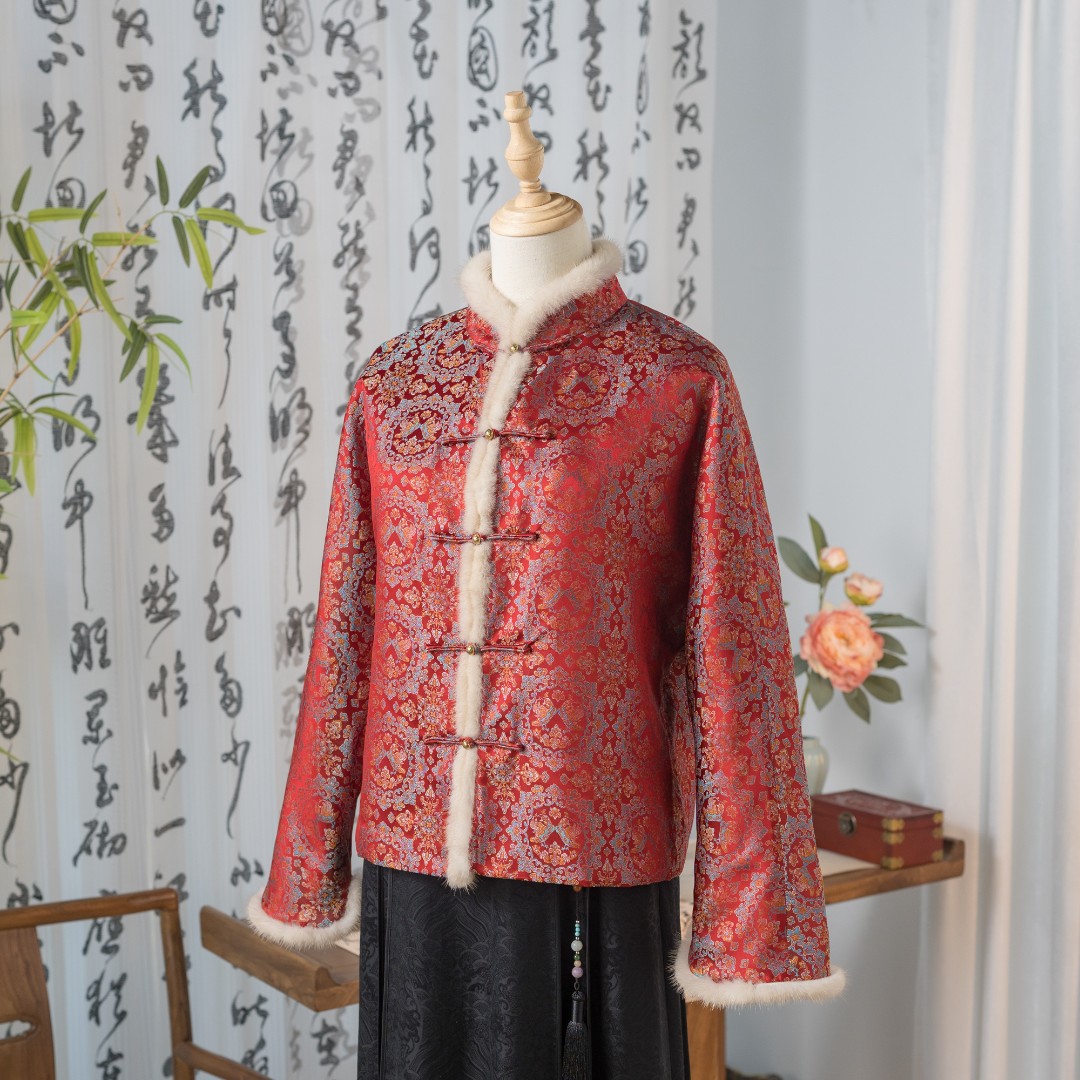 【芊娆】中国风新中式复古设计国潮风百搭保暖棉服时尚显瘦冬季新款