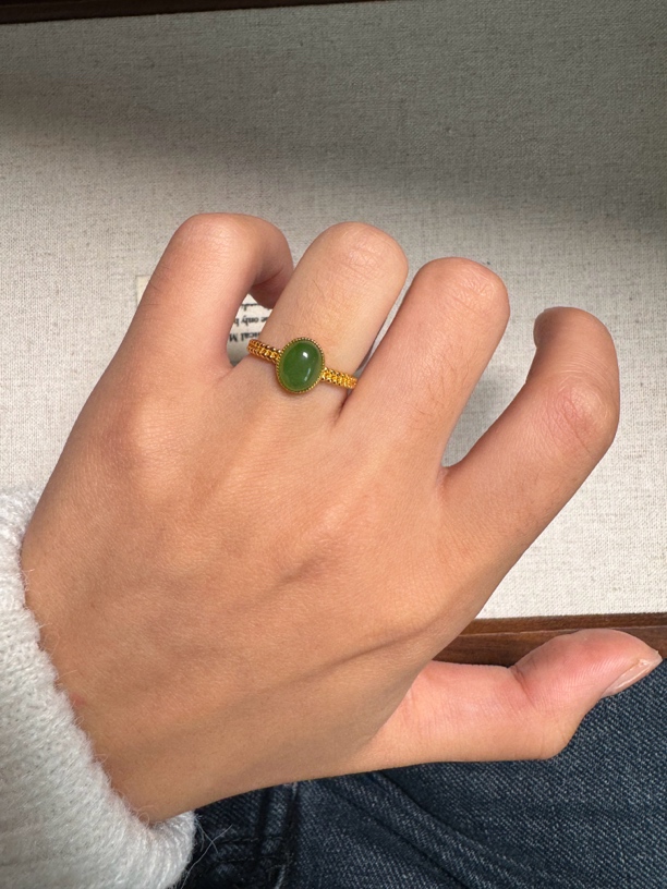 s925碧玉戒指s925银