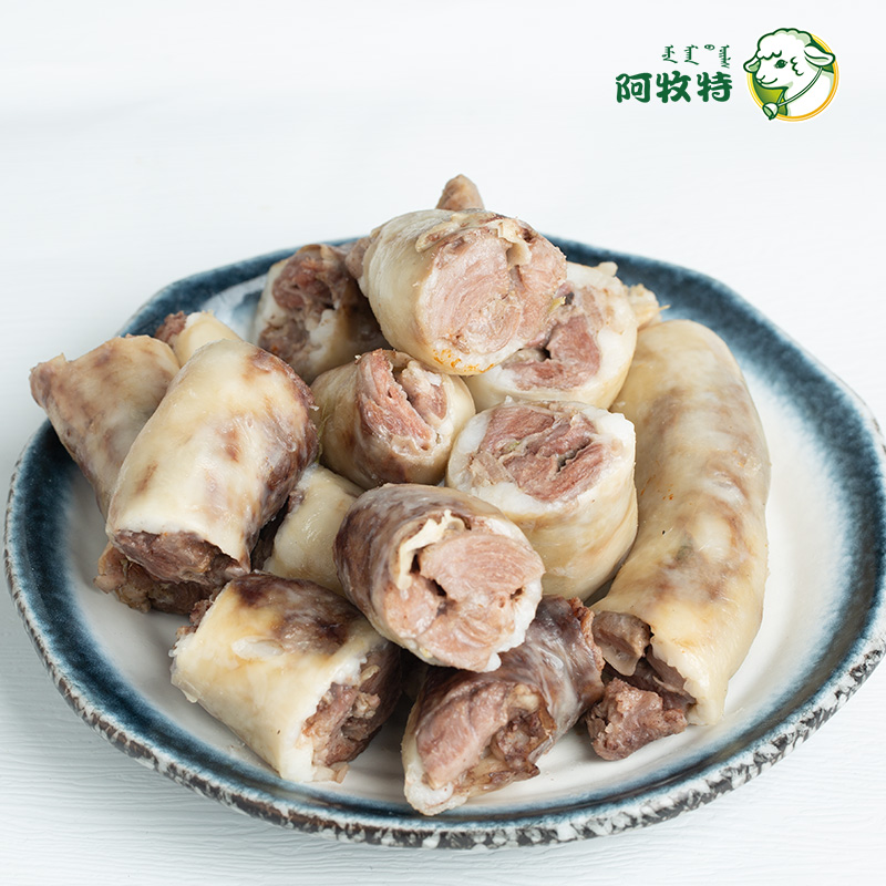 阿牧特蒙古手工羊肉肠500g 羊肠包肉羊肉香肠肚包肉羊肉肠冷冻