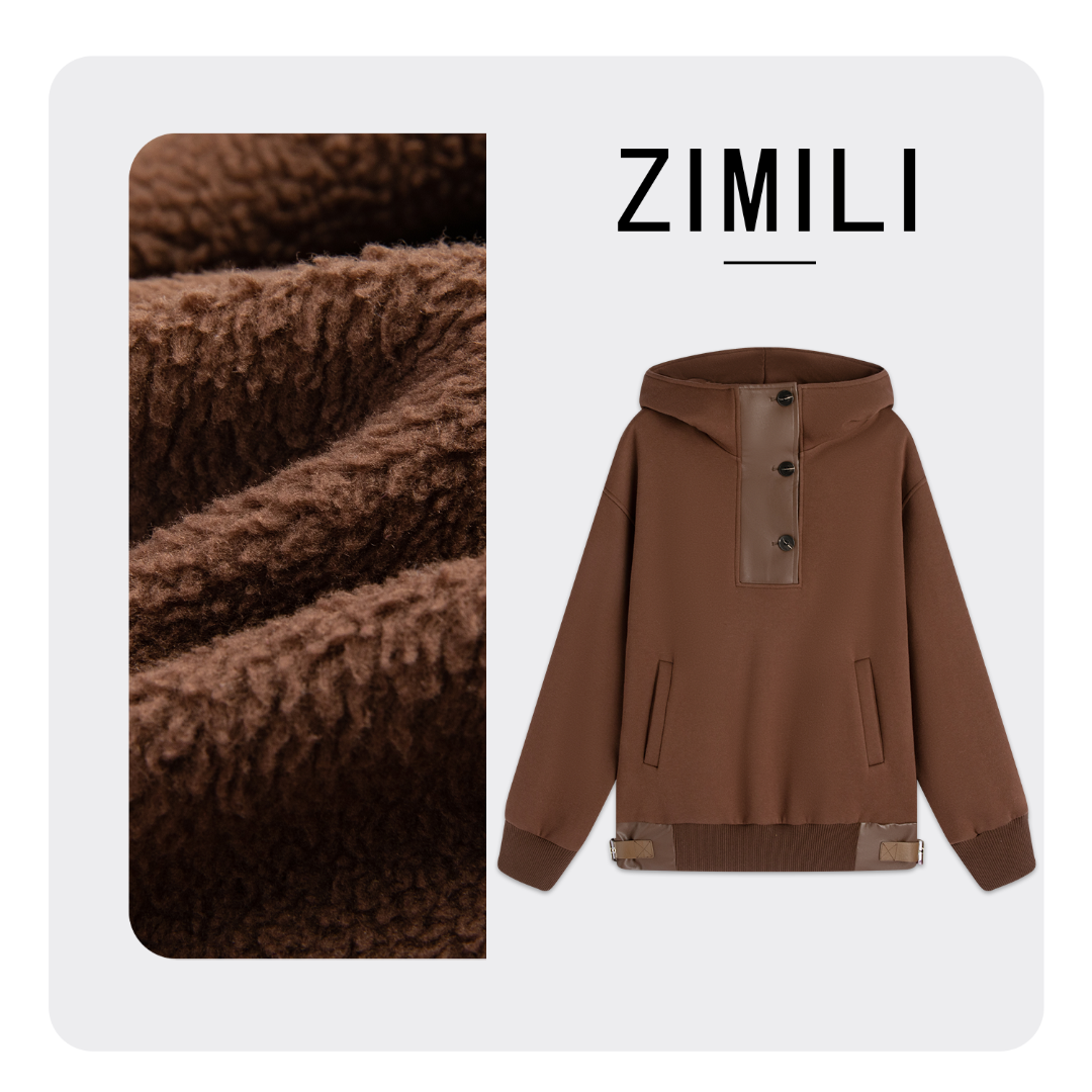 【LIANG哥定制】2023冬季加绒时尚休闲百搭慵懒风套头连帽卫衣1972