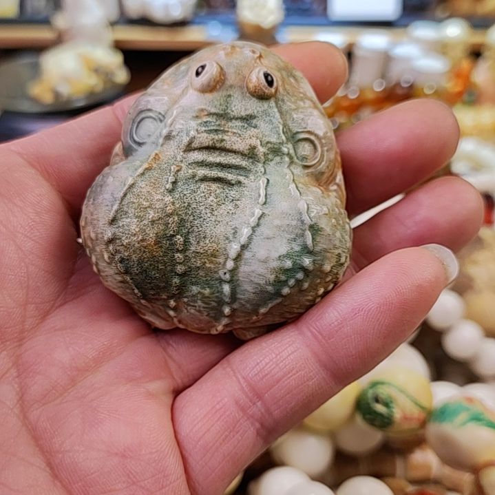 【闪购商品】胖*学鹿角根付青蛙
