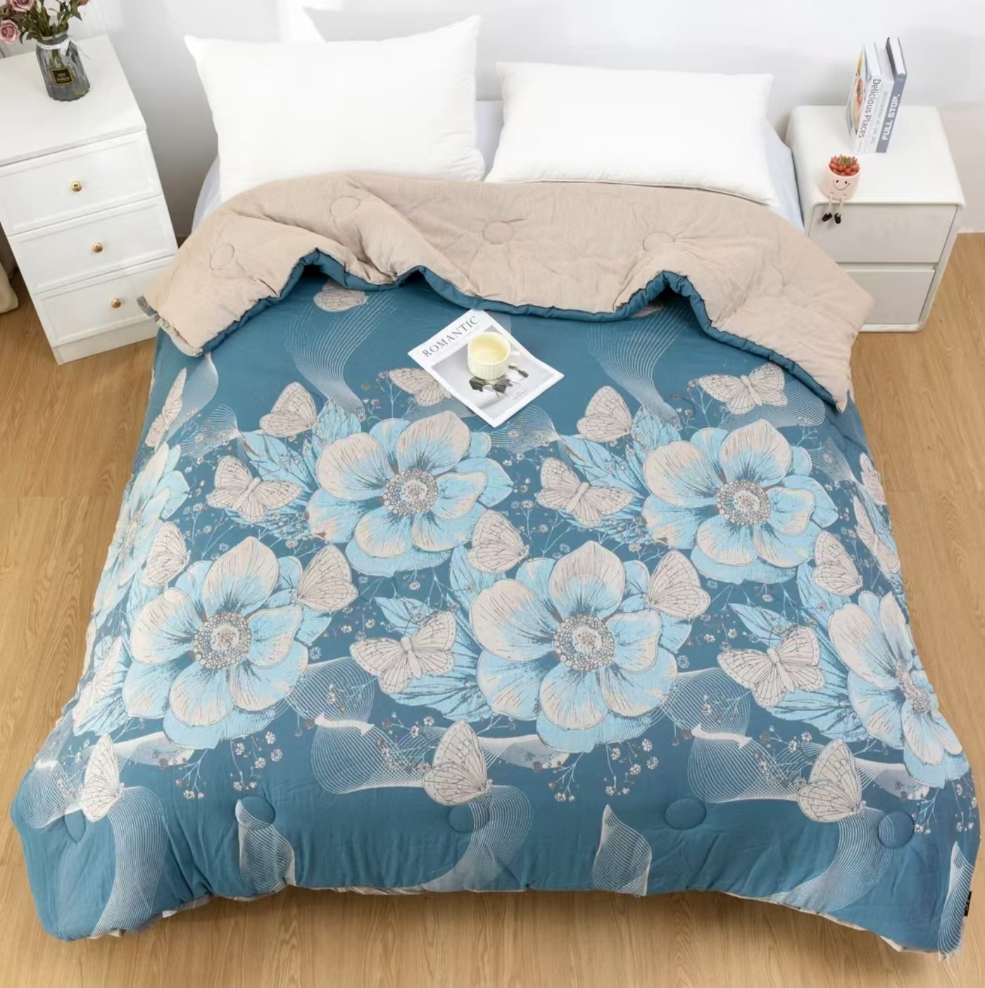 【新水仙花被子】2.0*2.3M高端A类亲肤柔软透气机洗加厚保暖被子。  