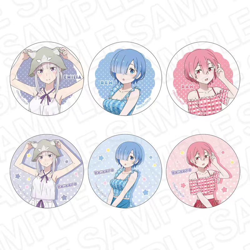 RE0 从零开始的异世界生活 温泉桑拿吧唧徽章 日谷盲盒（代拆）