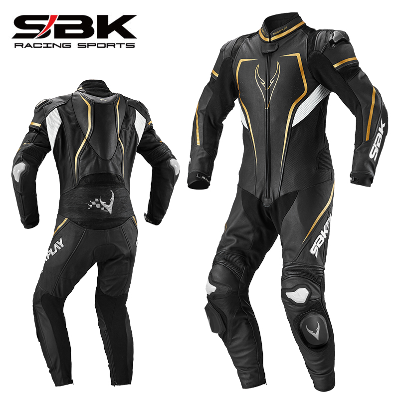 SBK连体皮衣赛车服摩托车骑行服竞技赛道机车服男防摔重机四季冬