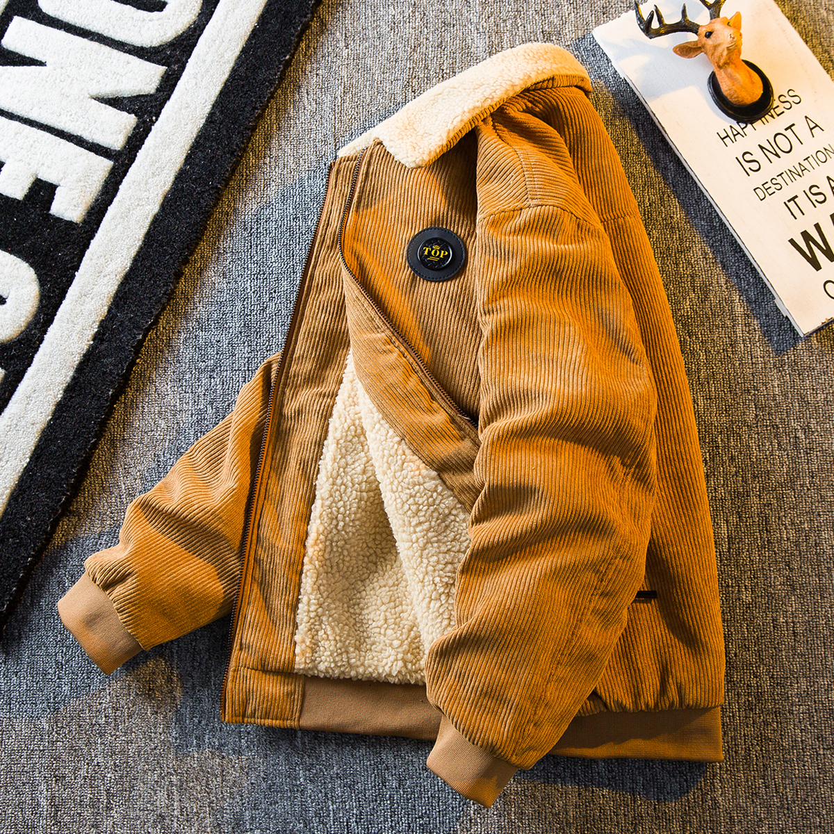 【小扬哥推荐】外套男加厚冬季潮牌棉衣复古男士棉服时尚休闲简约