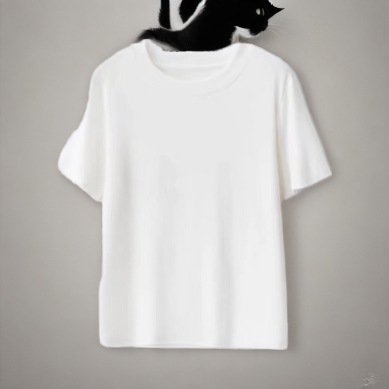 3594-百搭天丝羊毛女T恤夏季简约纯色圆领