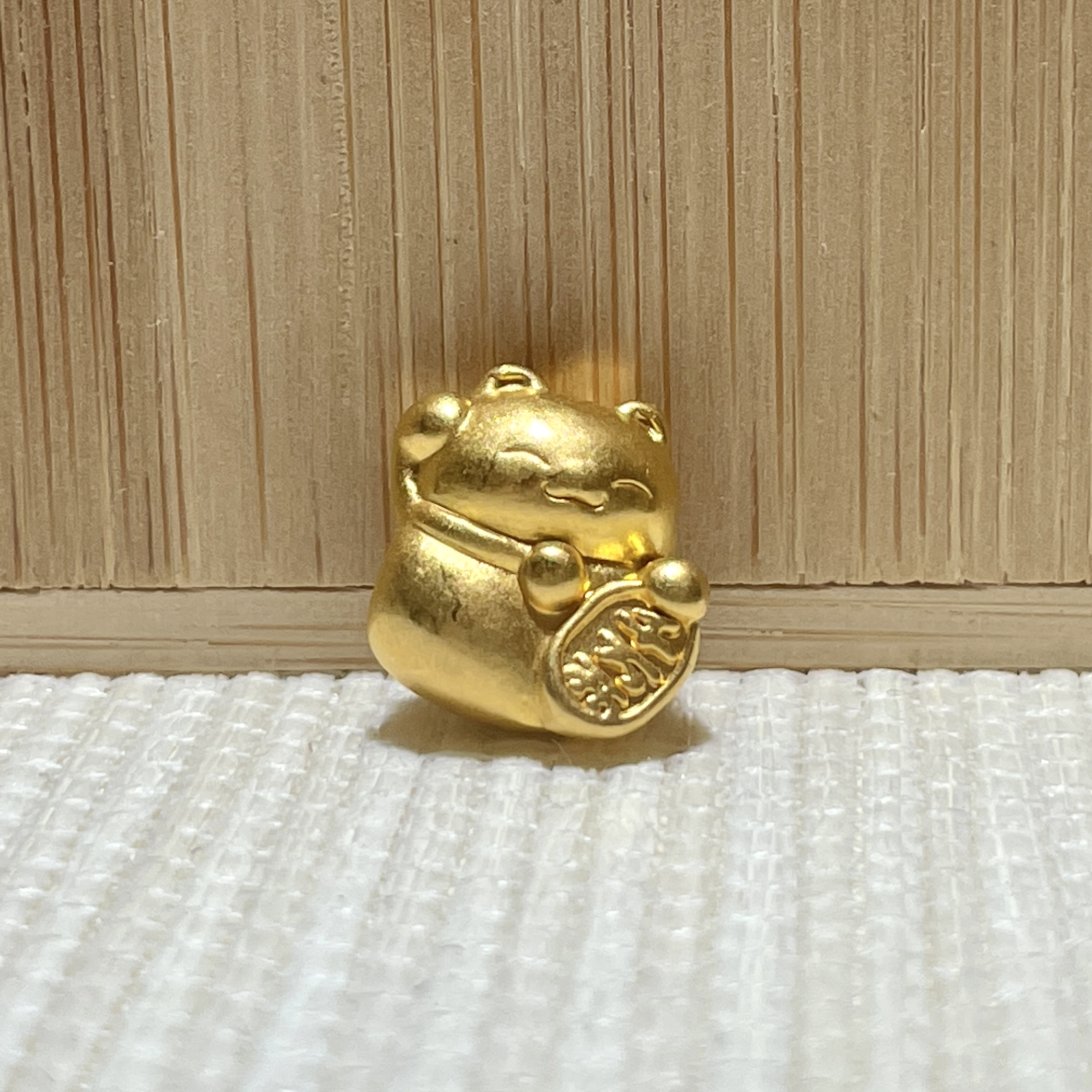 足金招财猫中穿配件