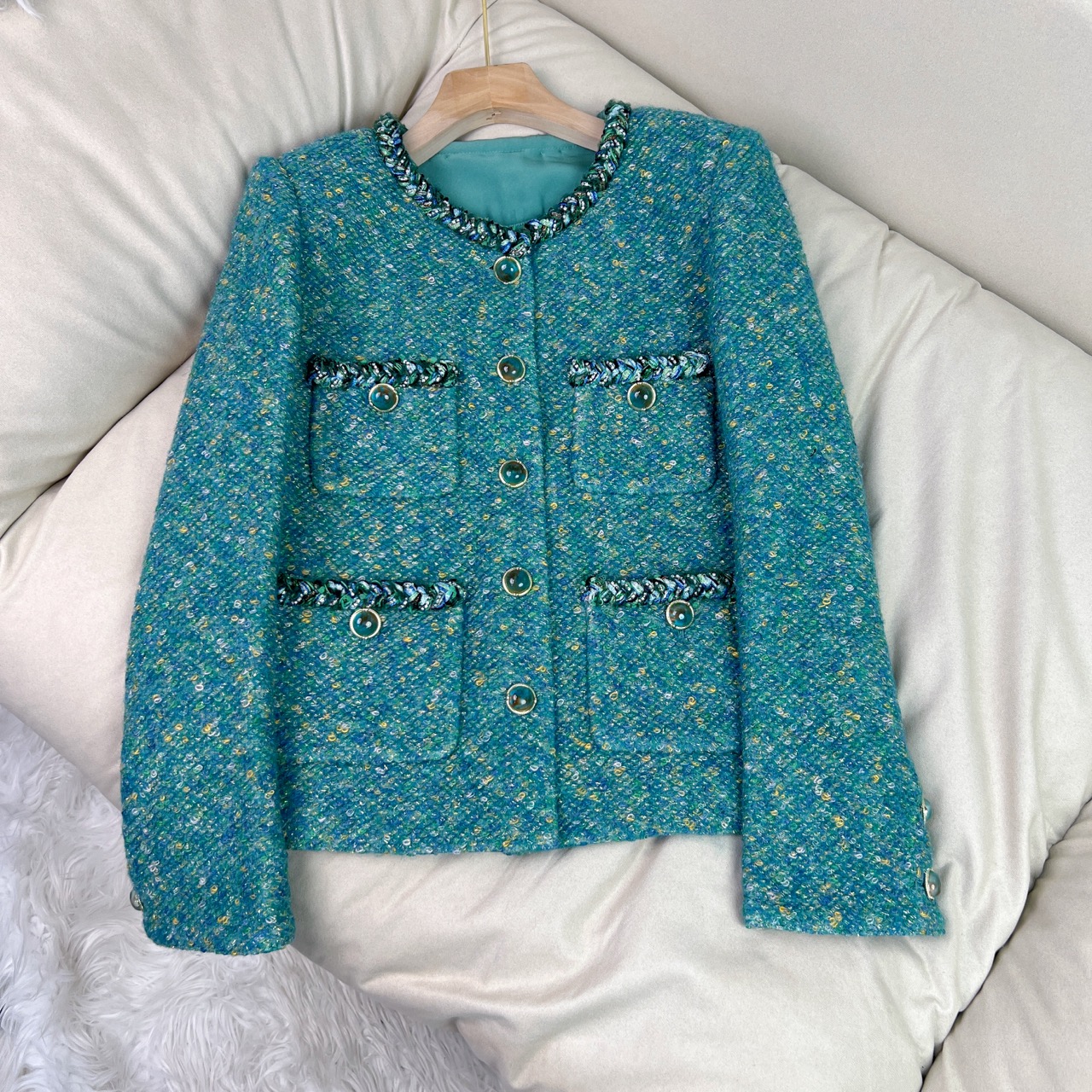 【青绿】高级小香风外套 70327