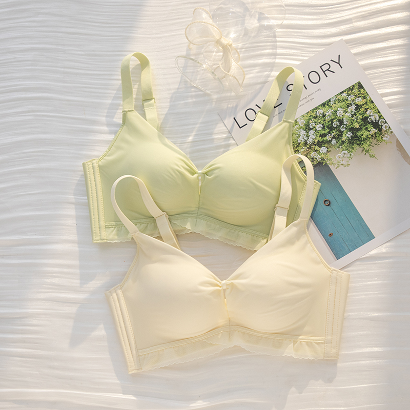 Mictisi/觅蓝天使圆润饱满镂空小胸聚拢显大内衣女平胸无钢圈文胸