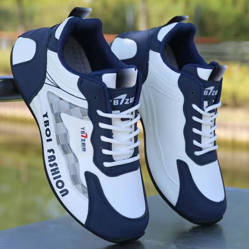 高档男鞋秋冬季皮面防水运动鞋青少年百搭软底休闲潮鞋学生跑步鞋