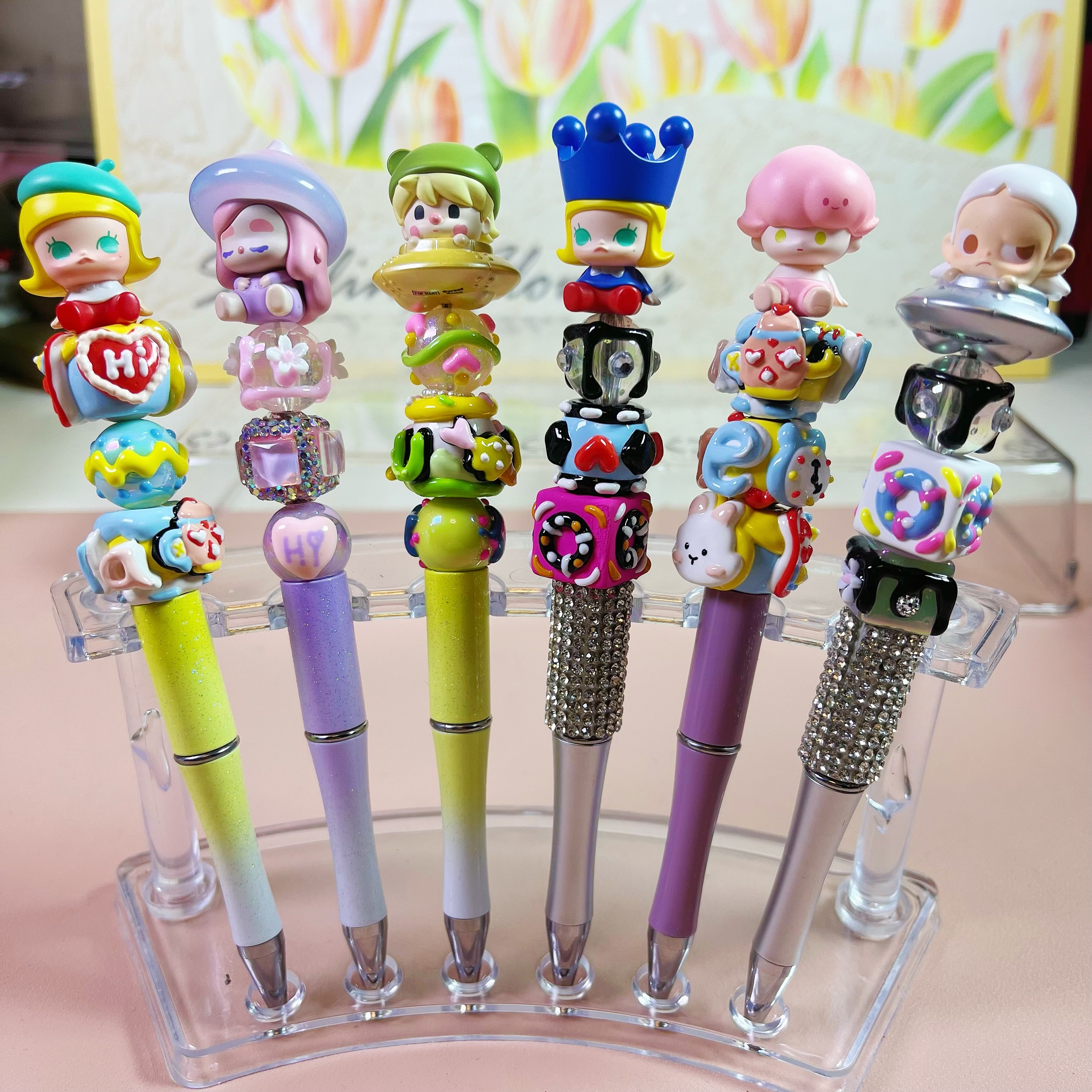 （碰一碰）萌粒手绘珠创意DIY圆珠笔