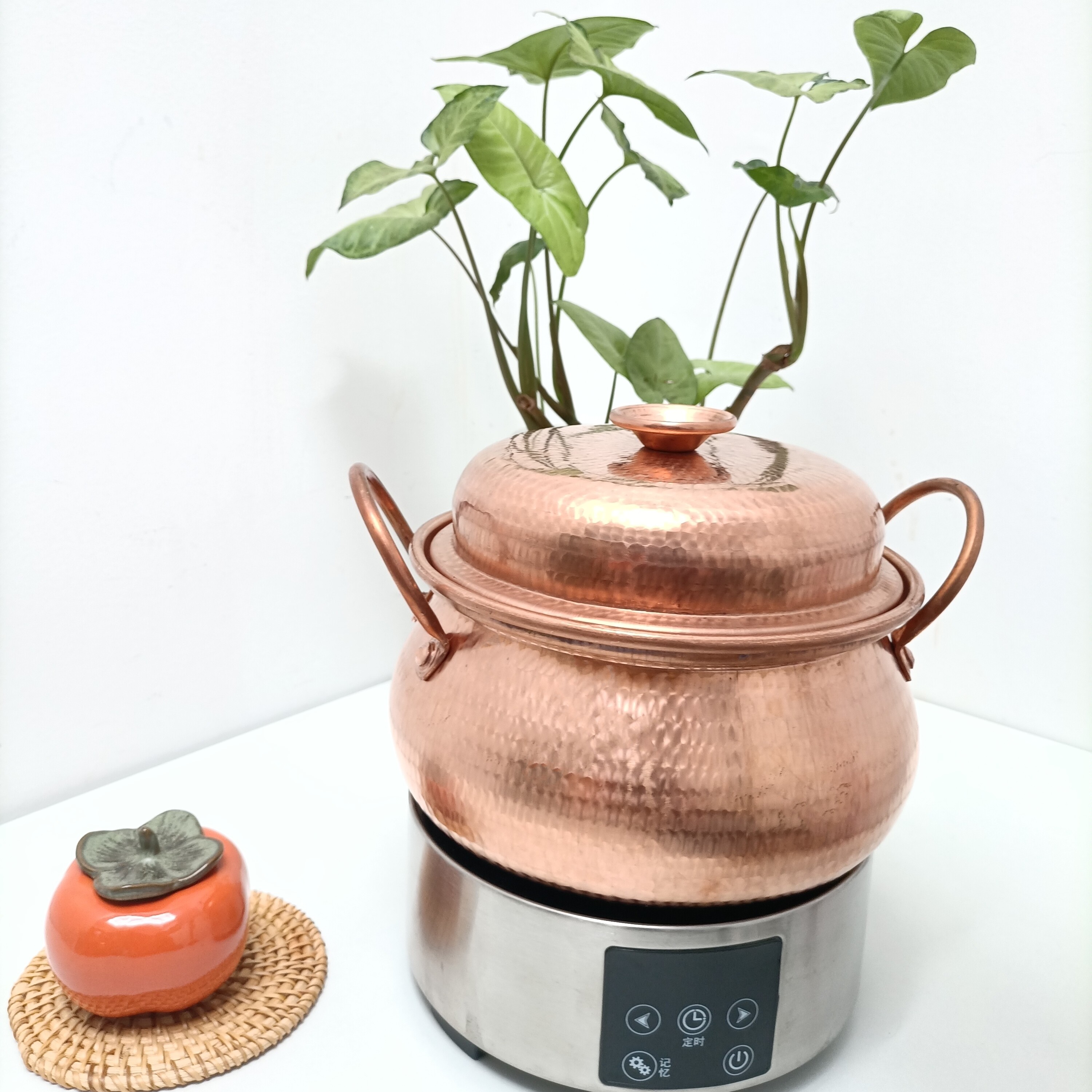 紫铜汤桶商用加厚云南 纯铜手工煲汤锅 大容量家用特厚熬汤大铜锅