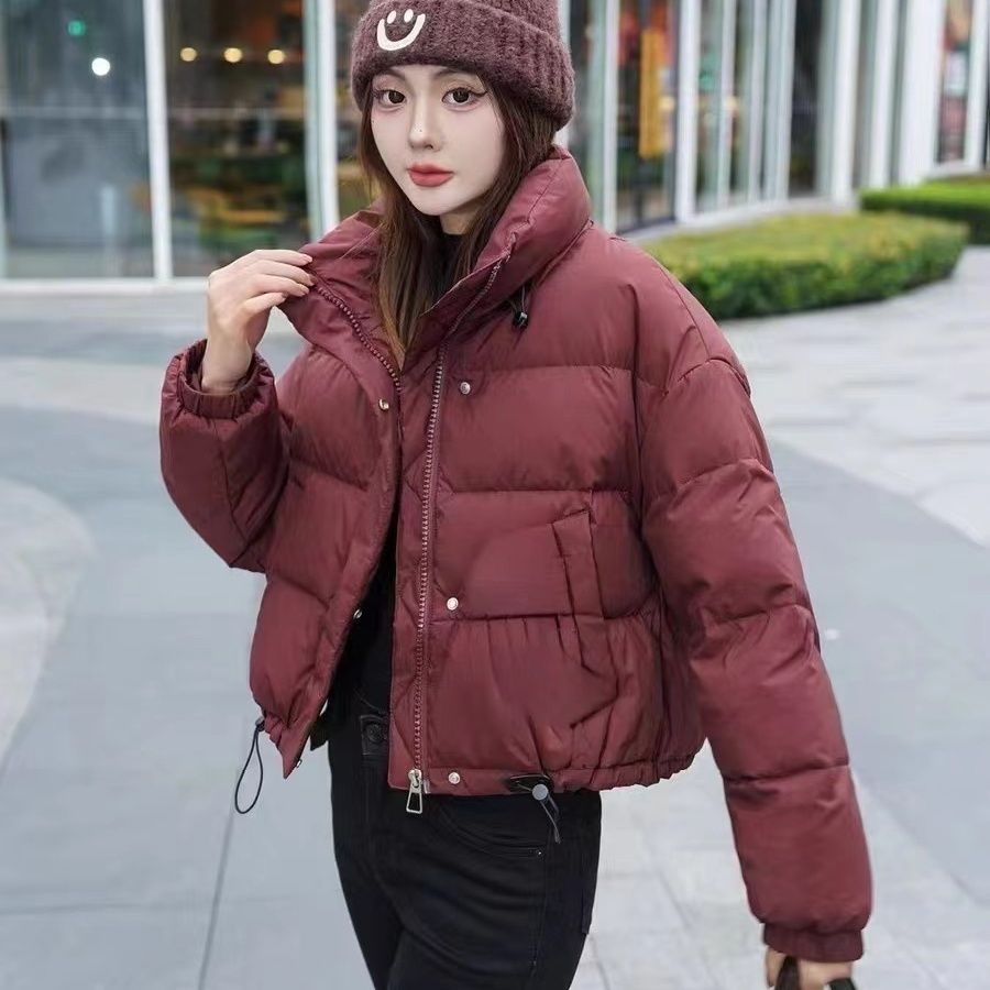 短款白鸭绒羽绒服冬季外套2023新款宽松小个子加厚韩版保暖面包服