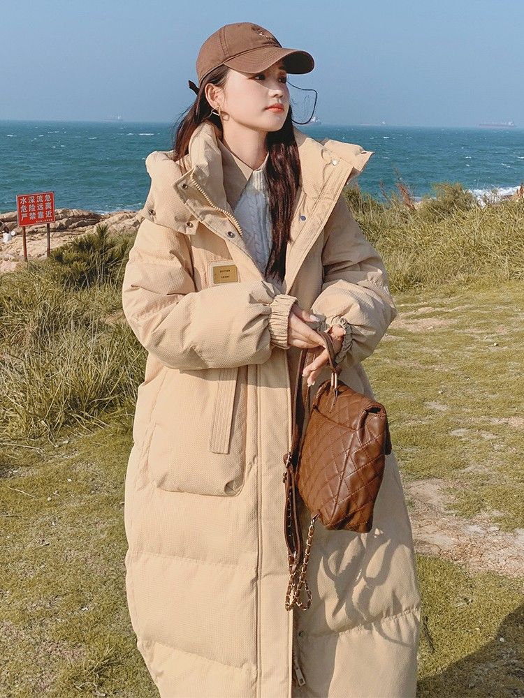 冬季羽绒棉服女中长款2023年新款棉衣韩版过膝加厚外套面包服棉袄