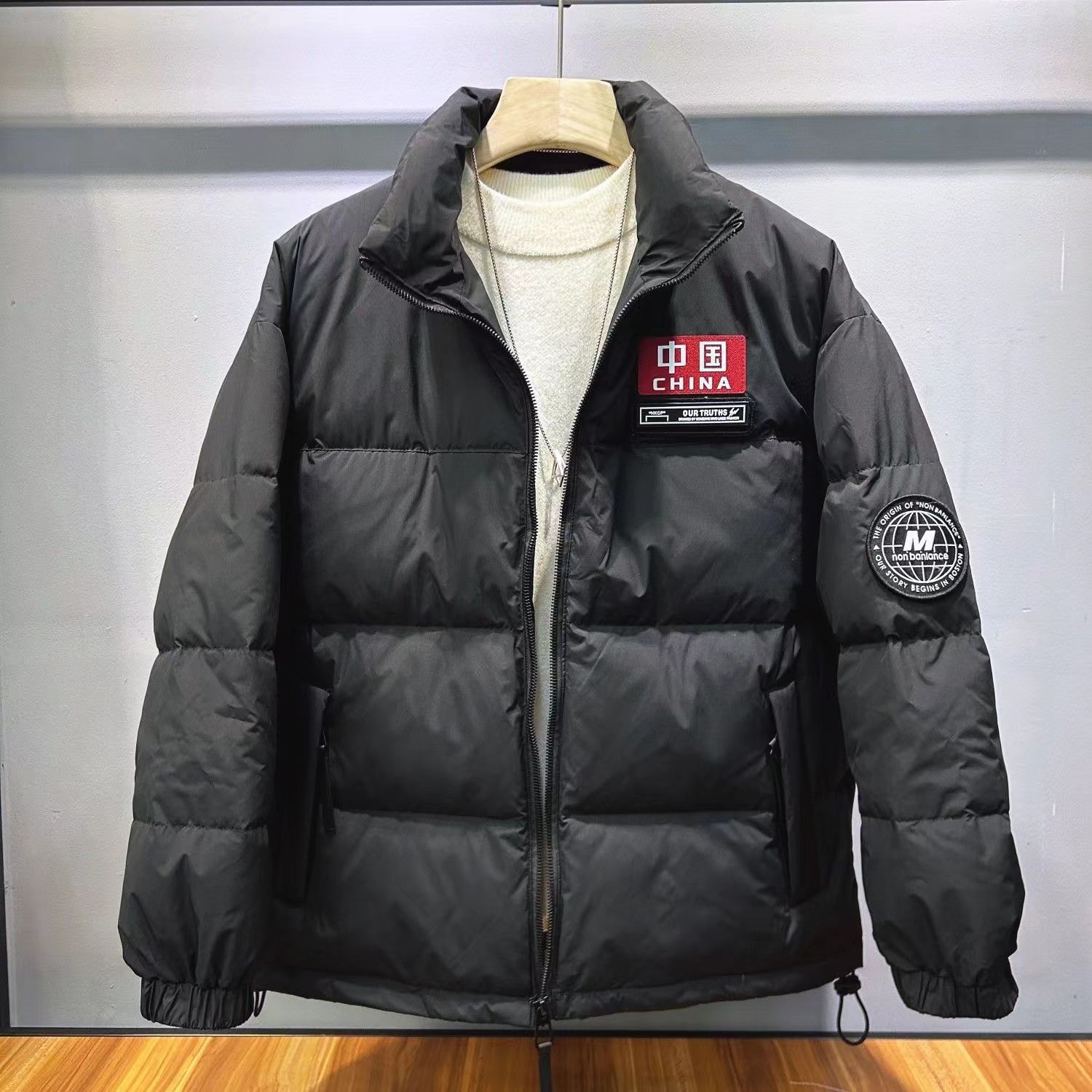 白鸭绒轻薄面包新款立领羽绒服男女保暖冬季加厚情侣百搭外套宽松