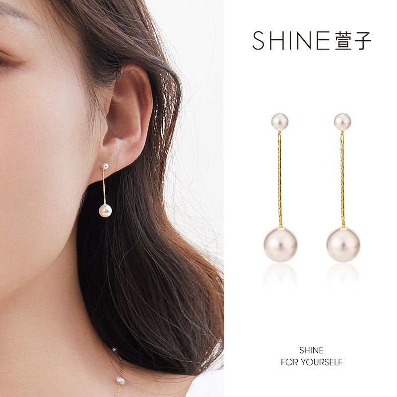 925银仿珍珠耳饰 SHINE优雅百搭银质超仙ins小众耳环