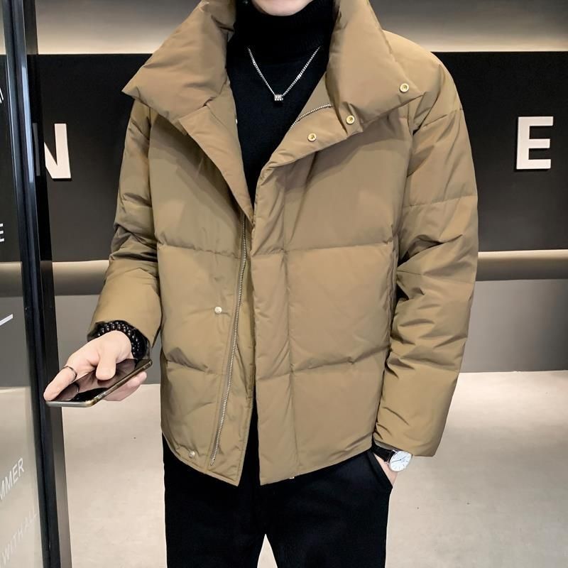 新品面包羽绒羽绒服男士新款潮牌轻薄冬季外套加厚短款立领男装大