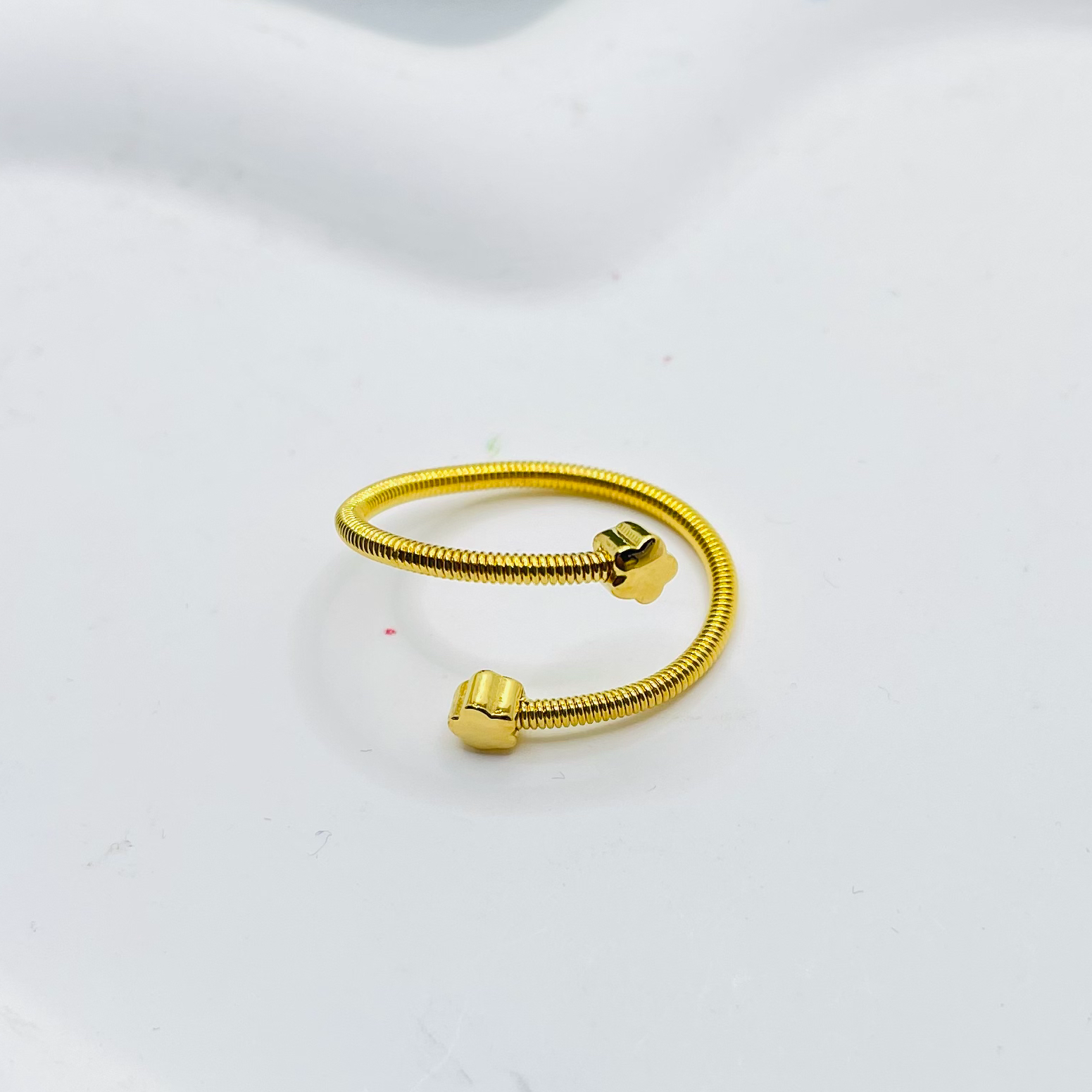 足金999异形扭扭戒指蛇骨戒