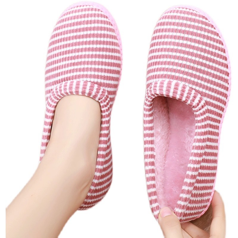 2024秋冬新款加绒加厚软底软面防滑女鞋室内包跟棉鞋中老年妈妈鞋