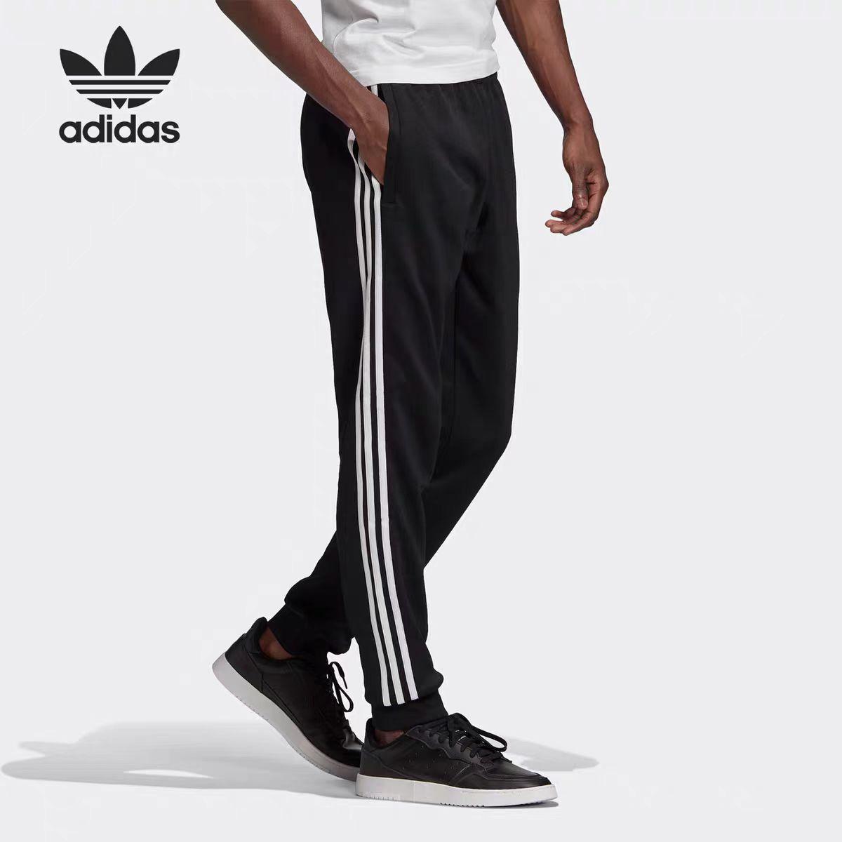 adidas/阿迪达斯三叶草男女同款长裤合身直筒针织运动裤  GF0210