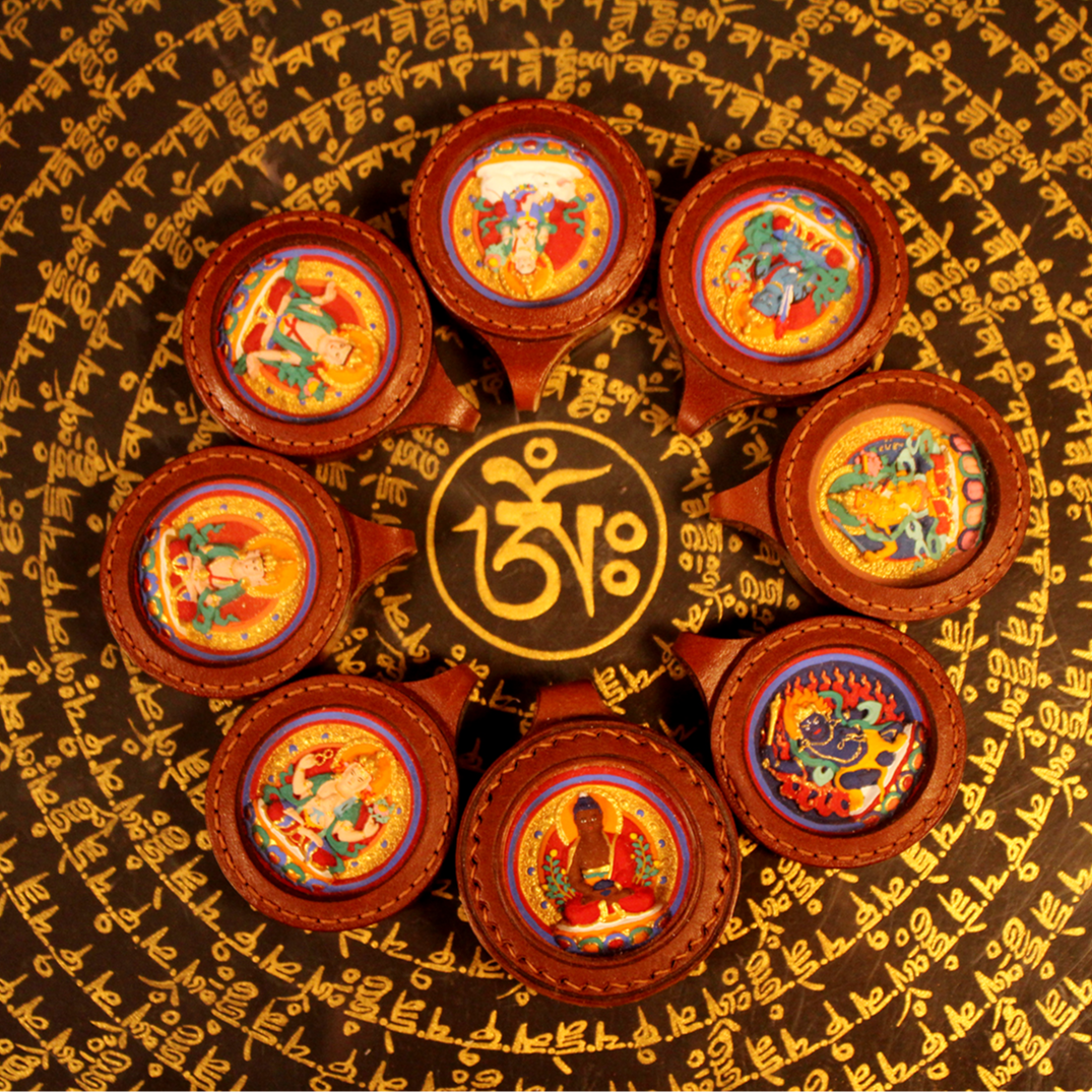 非金属皮质吊坠 八大守护（生肖）手绘皮擦复古创意