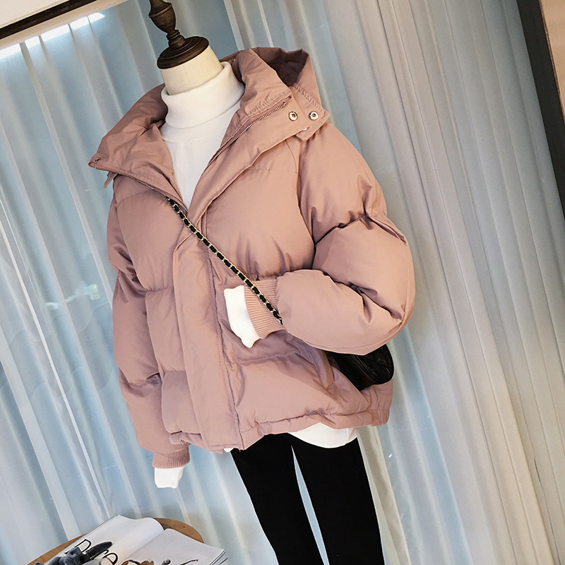 GUIDI FAME棉服女短款秋冬百搭韩版宽松面包服小个子加厚棉衣外套