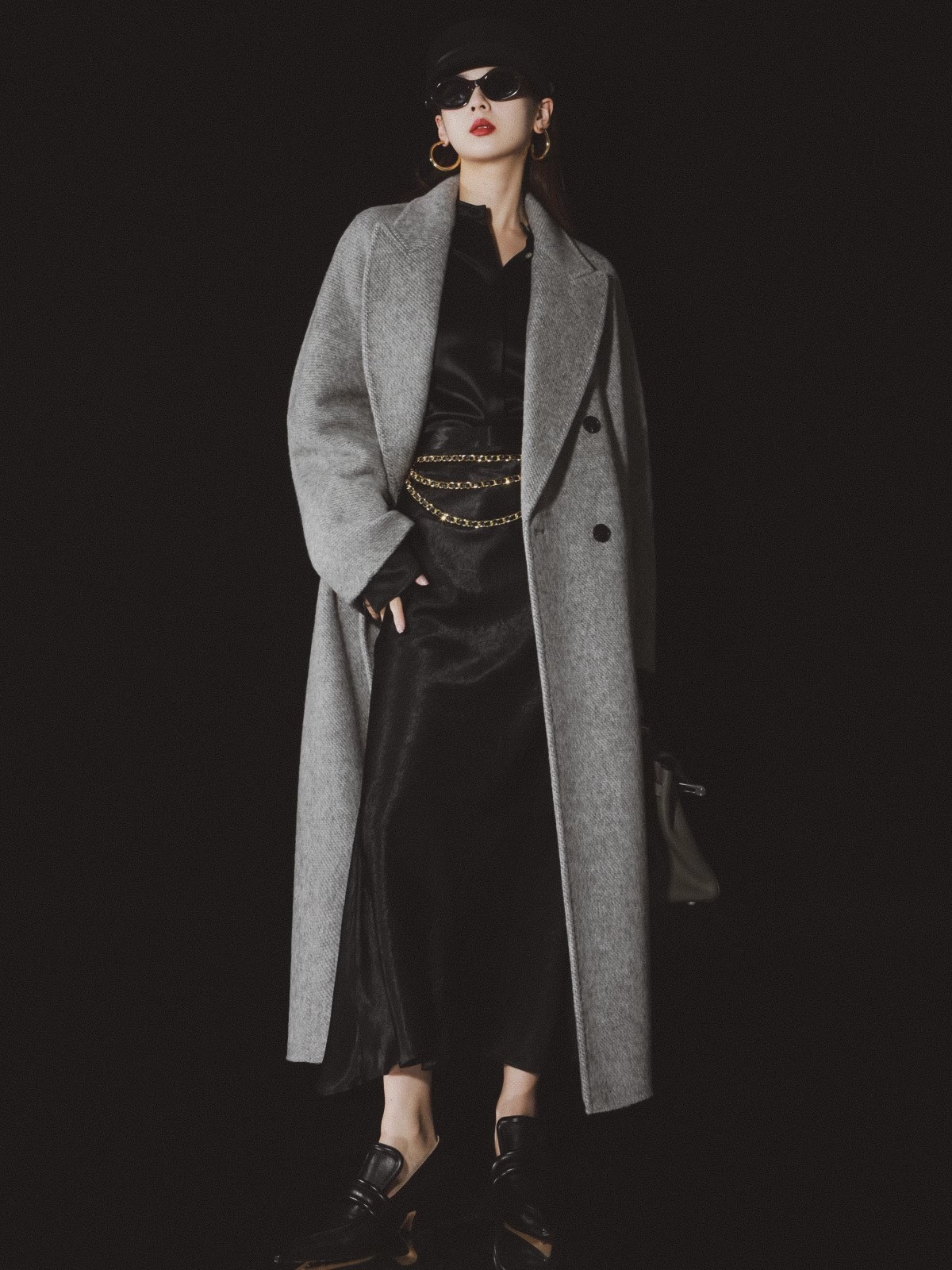 反季专属-欧货双面大衣羊毛呢外套女宽松高级感百搭PI22A0698