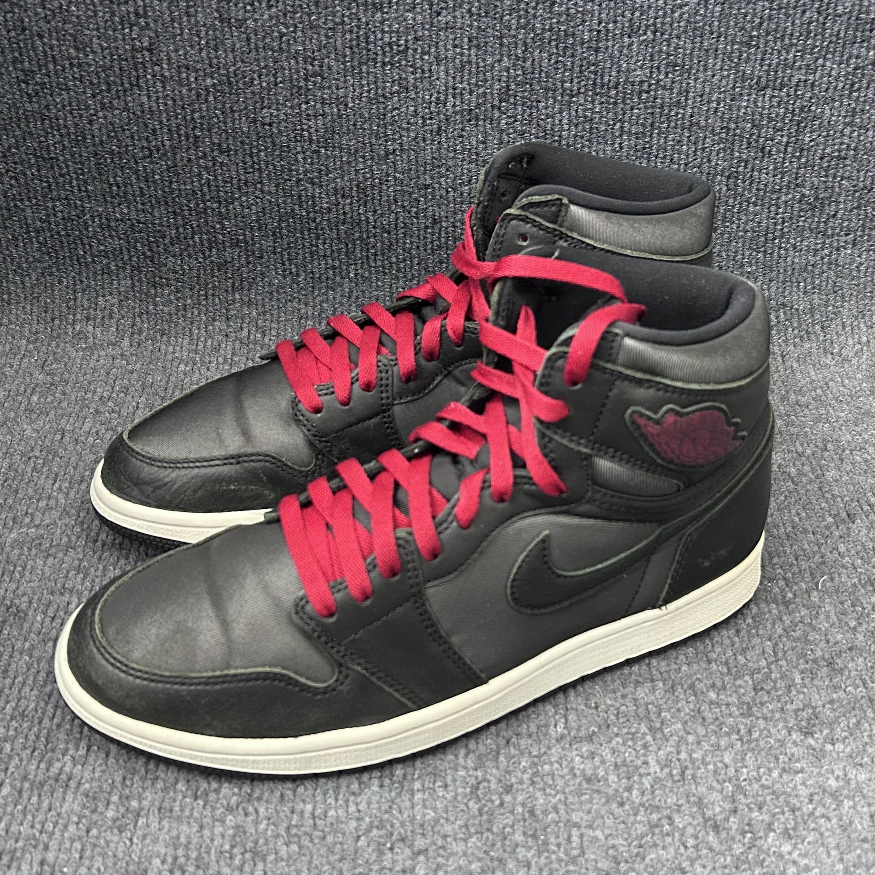 44码 AJ1 黑丝绸 高帮 复古篮球鞋 1999