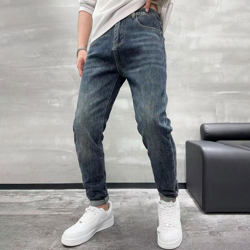 牛仔裤男士长裤秋季新款美式休闲百搭弹力修身潮流牛仔裤