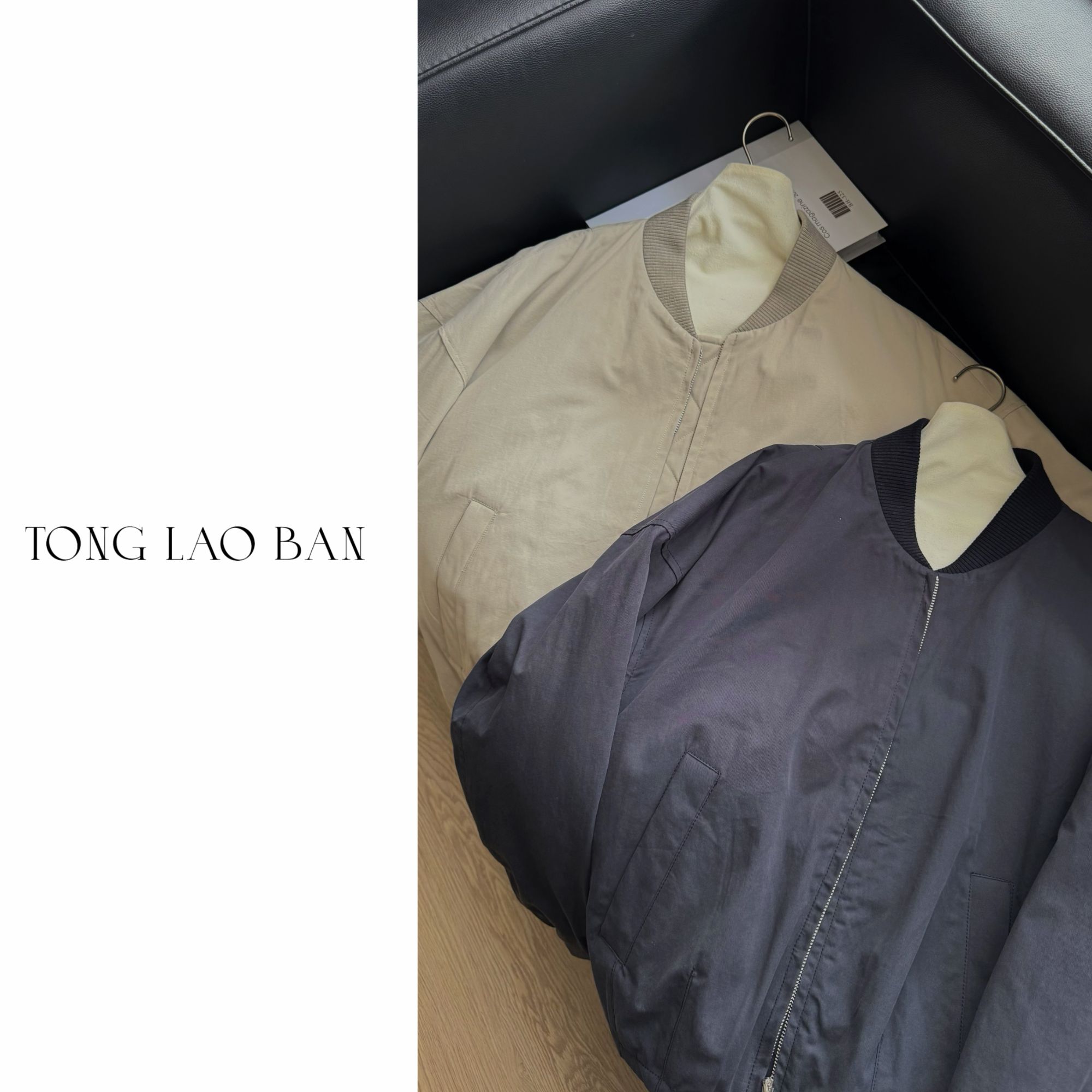 TONG 大码微胖 立领拉链夹棉棒球服外套