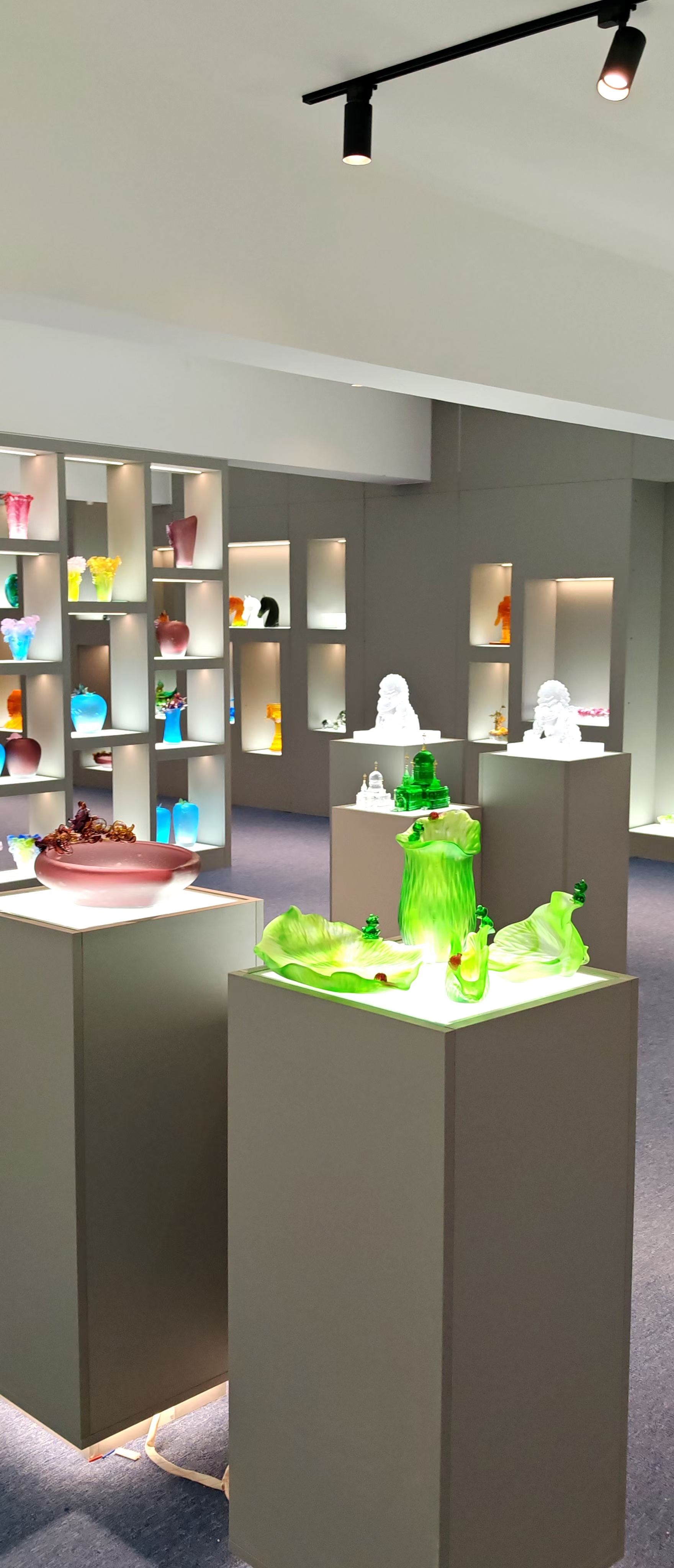 古法琉璃 精品琉璃花束花瓶果盘 手工摆件玄关客厅收藏等级工艺