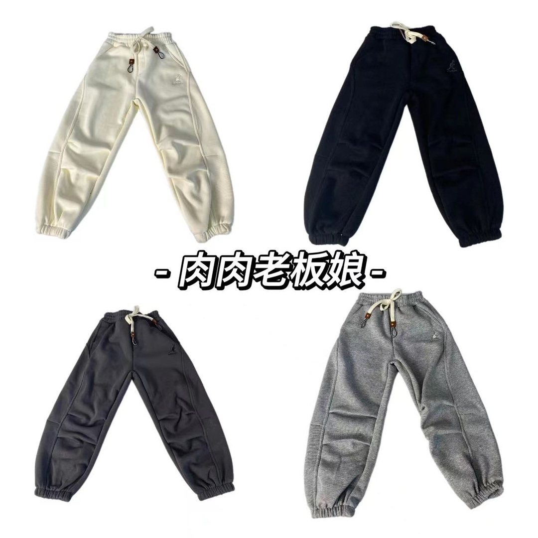 肉肉家-（褶子裤）儿童时尚百搭宽松加绒抽绳秋冬季