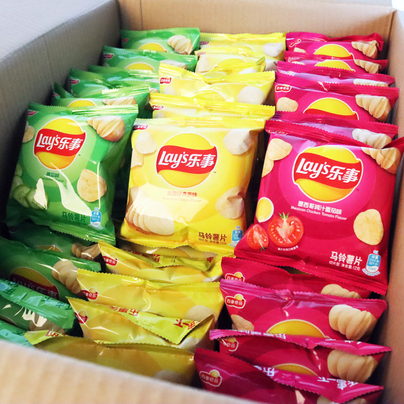 乐事薯片12g*10包小包装原味网红追剧解馋零食小吃休闲食品非大包