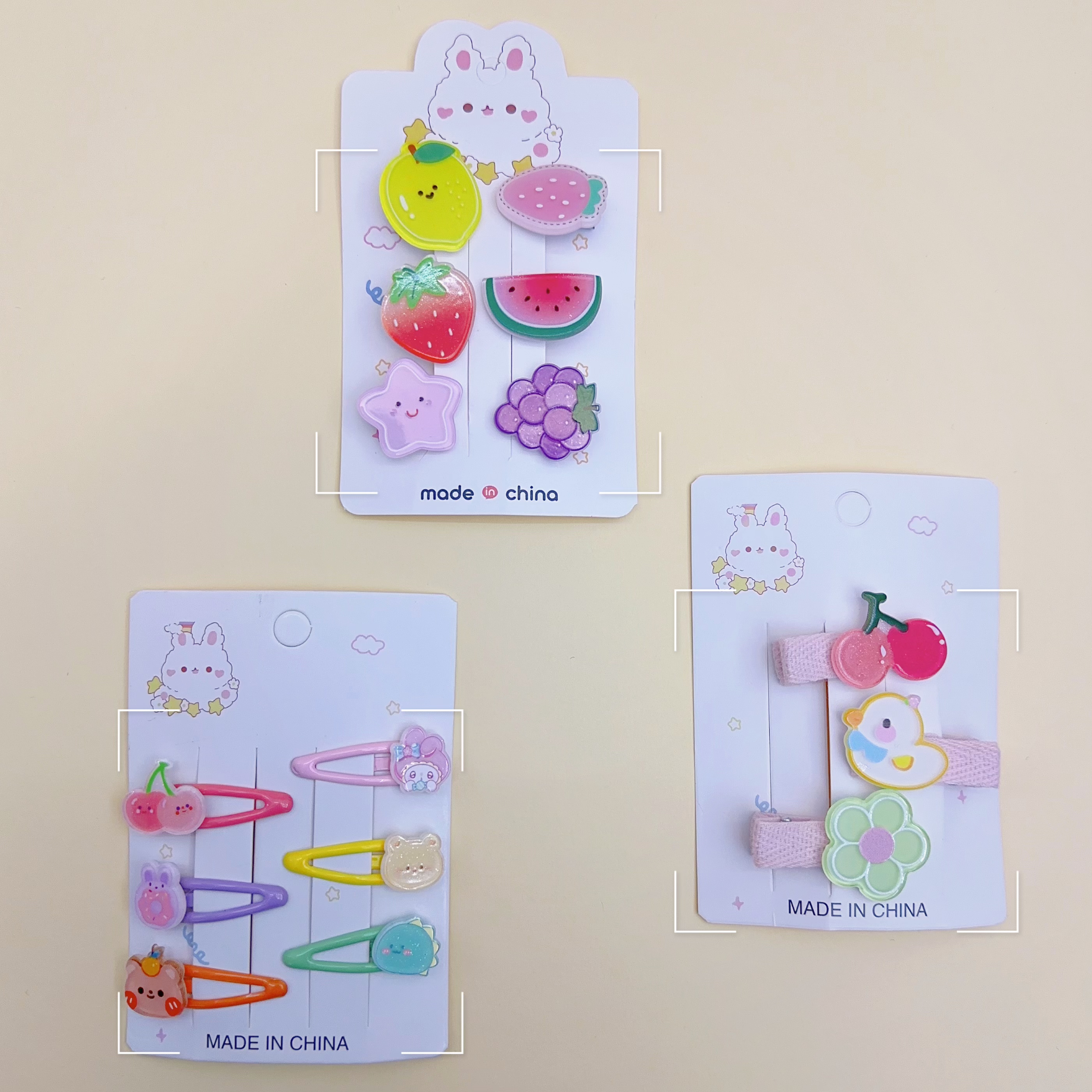 新款少女 儿童亚克力隐形夹 布包夹 BB夹 可爱宝宝发饰女童不伤发