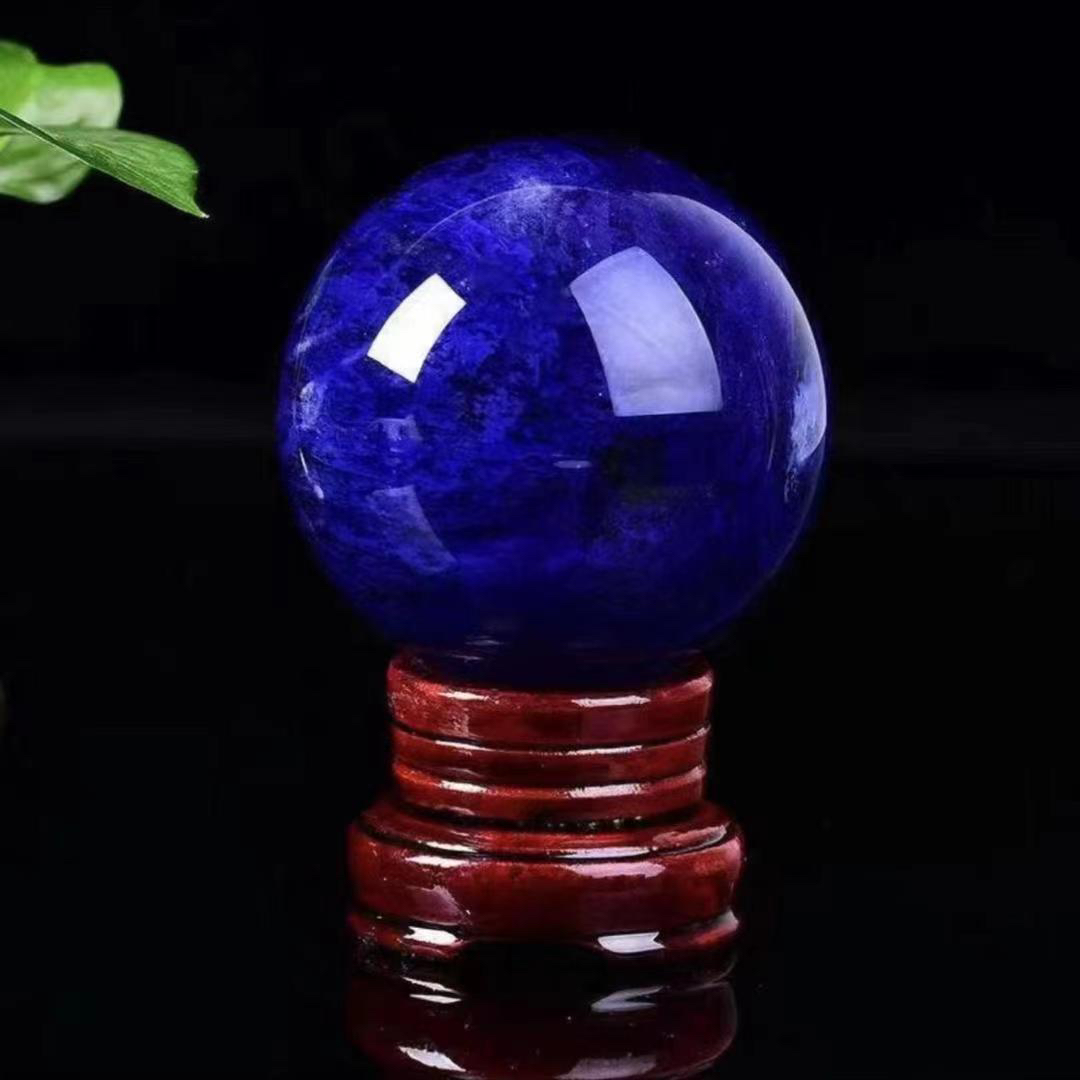 青出于蓝胜于蓝球摆件送精美实木可转动底座中式