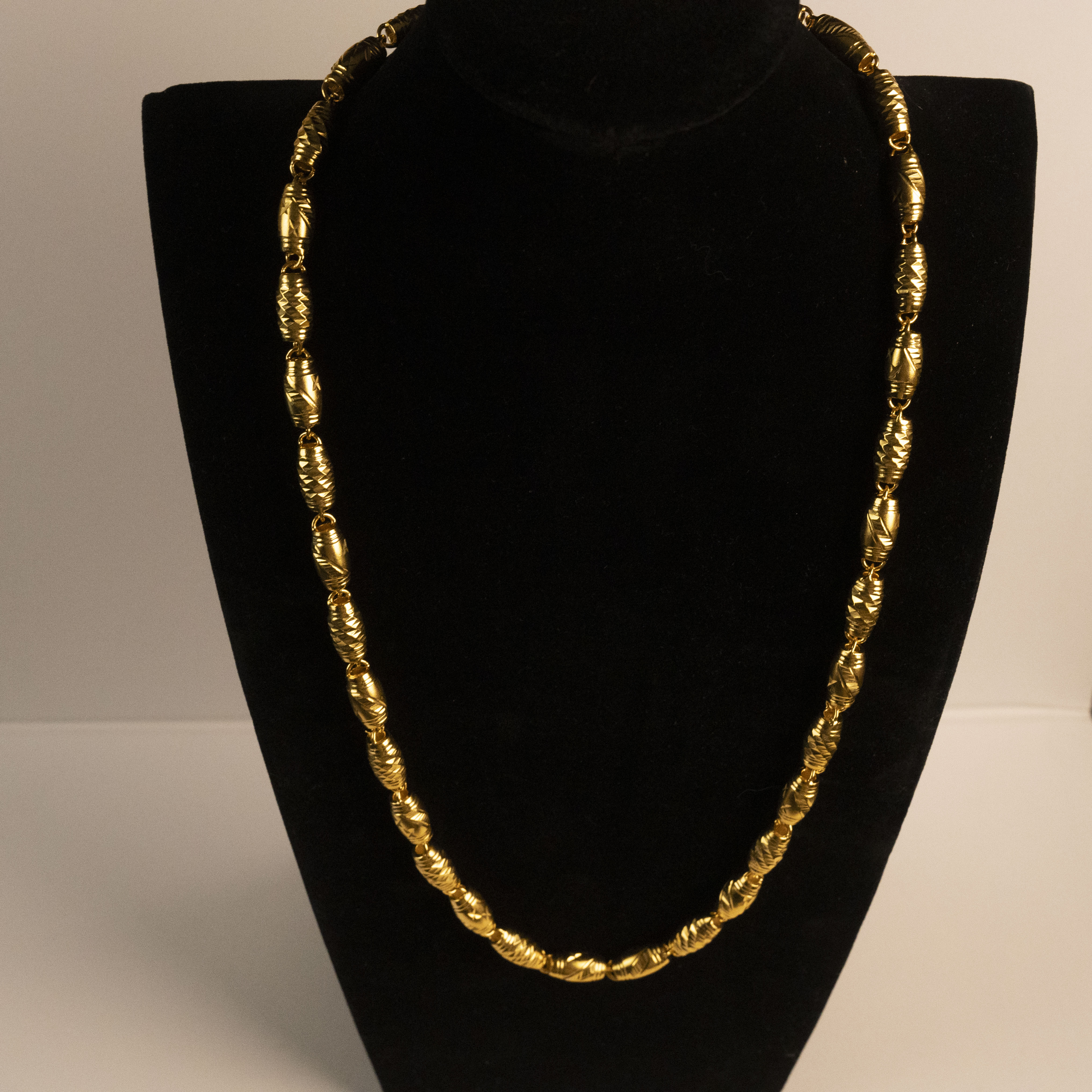 吊坠足银 外包金k8橄榄项链男士时尚潮流经典精美精致素款项链