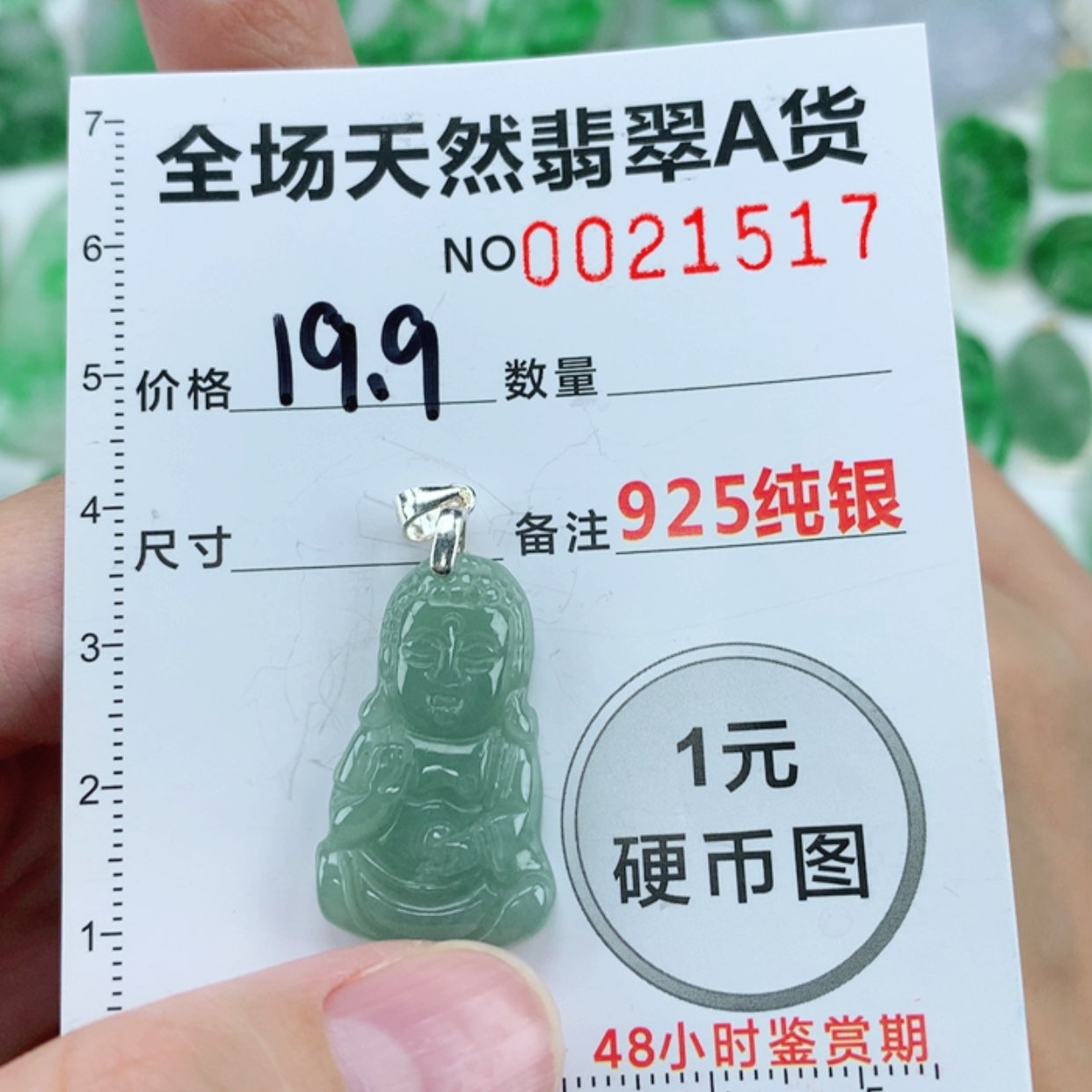 【闪购商品】翡翠颈饰银S925镶嵌
