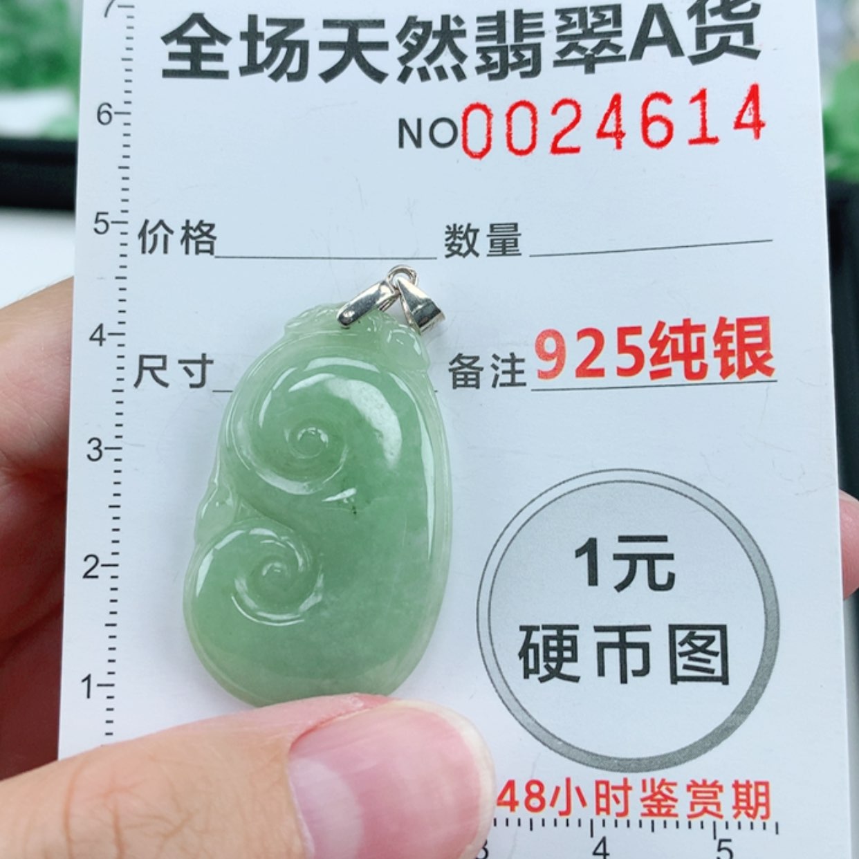 【闪购商品】翡翠颈饰银S925镶嵌