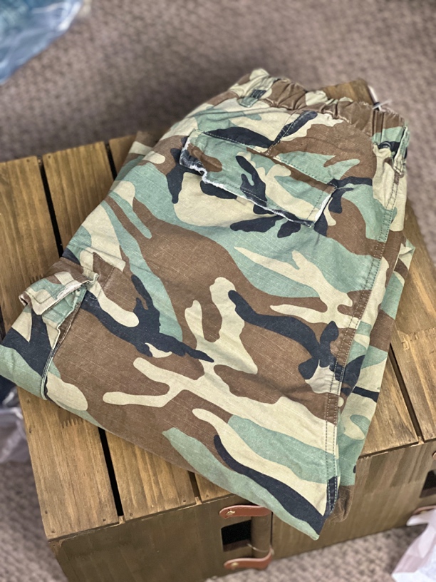 重磅重工牛货 日系做旧工装裤迷彩裤