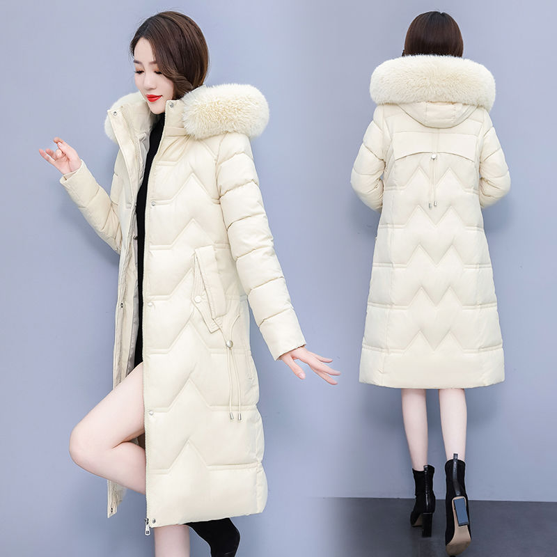 波司豋新款羽绒羽绒服女中长款2023冬季韩版加厚过膝棉衣纯色女士