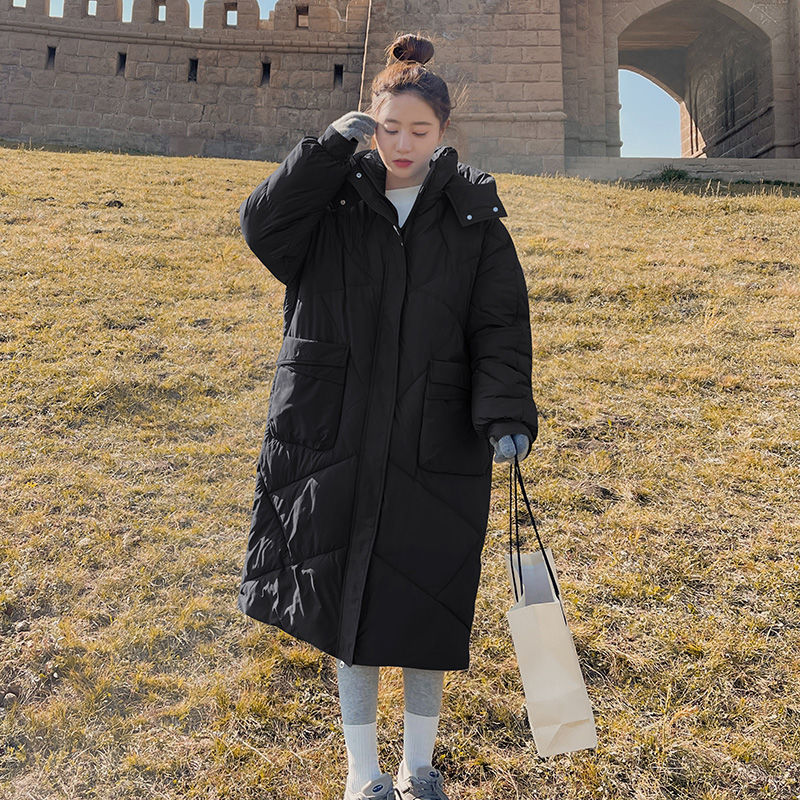 波司豋长款韩系大码宽松面包服过膝羽绒羽绒服2023新款棉衣标题后