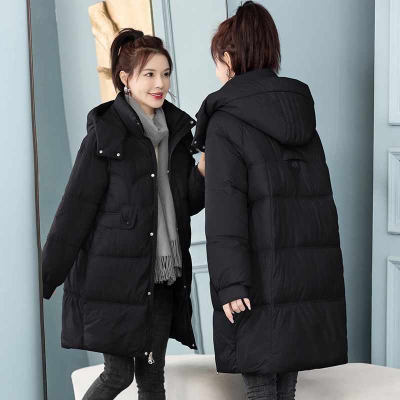 波司豋羽绒服女中长款2023新款冬季韩版宽松棉袄时尚洋气显瘦棉衣