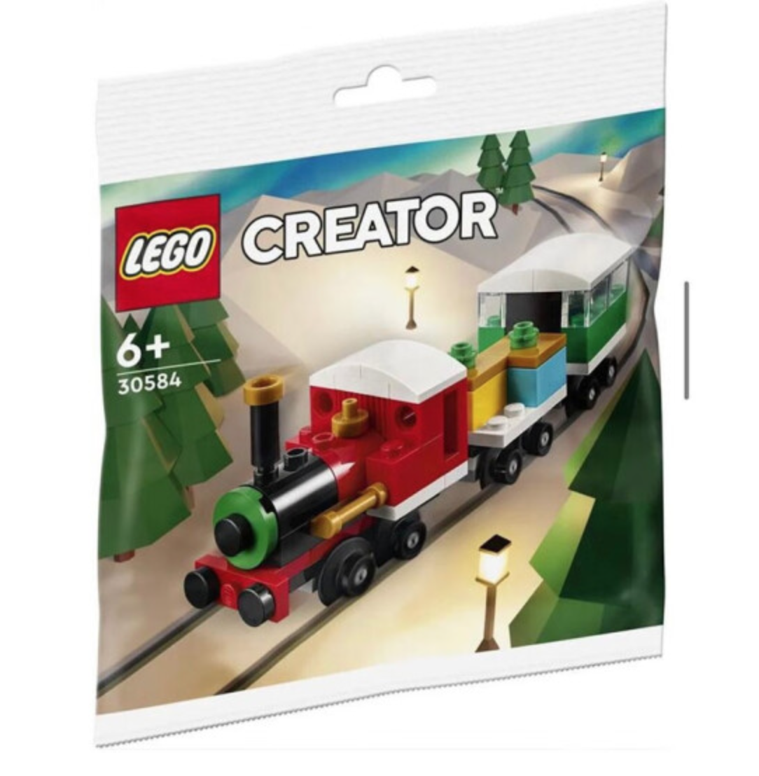 30584圣诞专列拼砌包2023年新款LEGO乐高创意小颗粒积木