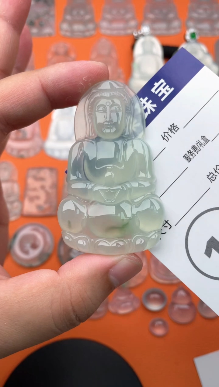 【闪购商品】翡翠颈饰未镶嵌正装观音63.7/38.8/6.3