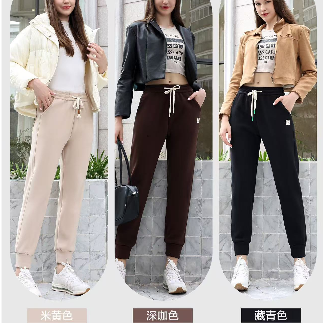 雅鹿男女款防风文艺裤2665/2865