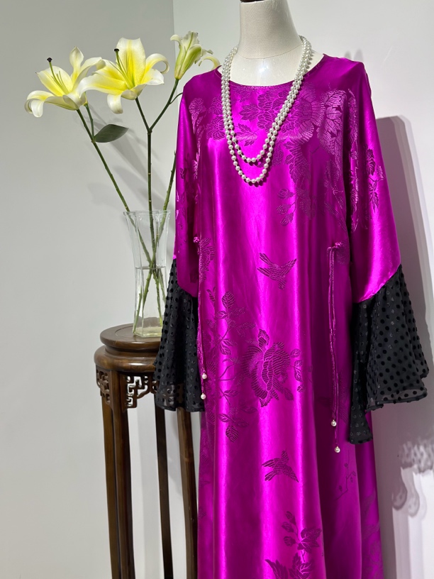 桑蚕丝老缎连衣裙女装连衣裙，订制链接切勿盲目，订制款不退换