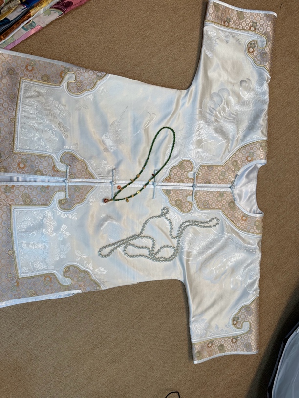 桑蚕丝老缎对开太太服双层订制款链接盲拍随机发货（老面料有微瑕）