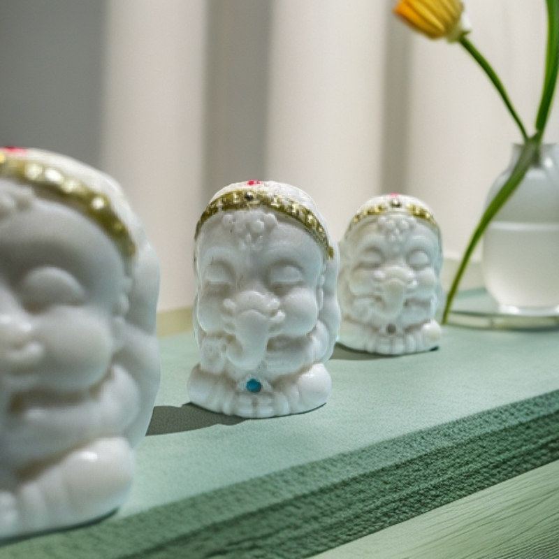 鹿角跟付象神雕刻配饰天地孔