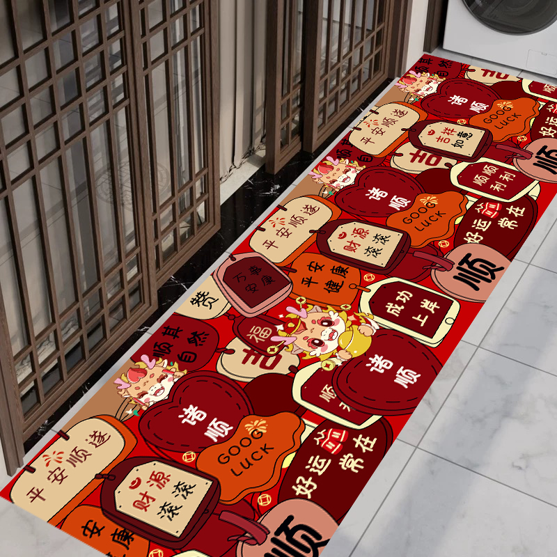 X1522【60*200cm】硅藻泥轻奢入户门地垫家用门口脚垫吸水地毯门垫